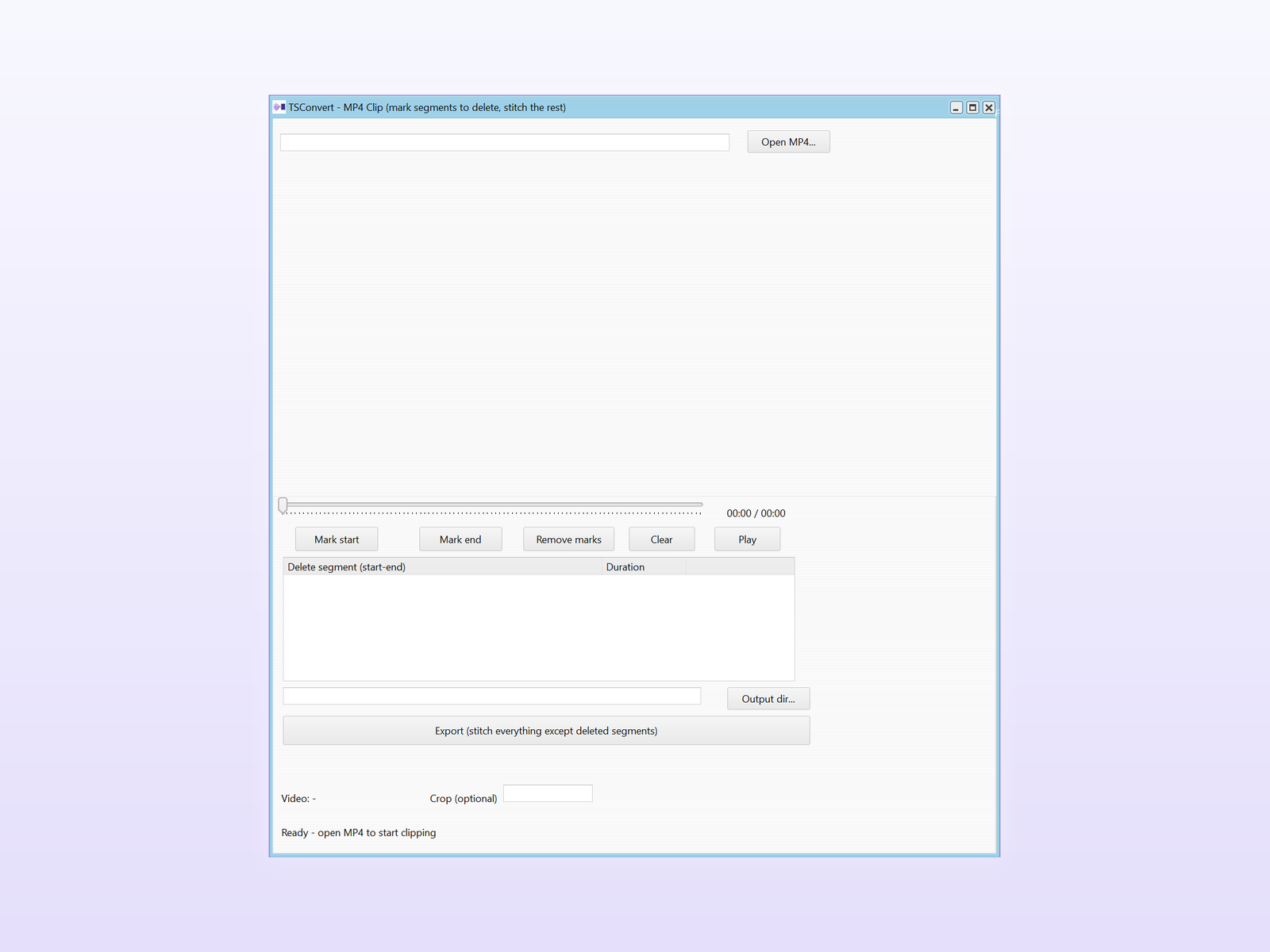TS Converter - clip editor
